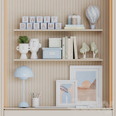 Trueliving 5 Door Walk-in Kids Brown wardrobes Laminated Finish & PU Finish with Drawers 8Ft *2Ft *9Ft -2438.4MM X 609MM X 2743.2MM)